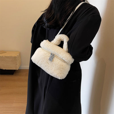 Lamb Wool Plush Women's Handbag