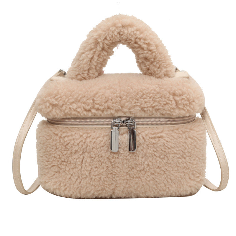 Lamb Wool Plush Women's Handbag