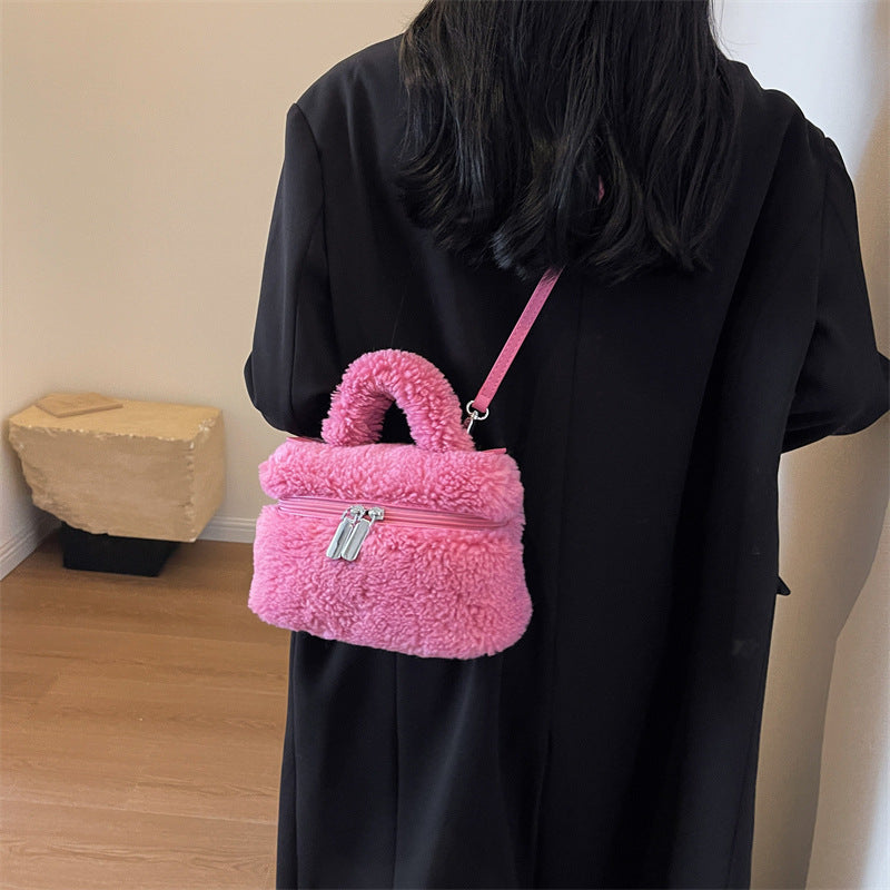 Lamb Wool Plush Women's Handbag