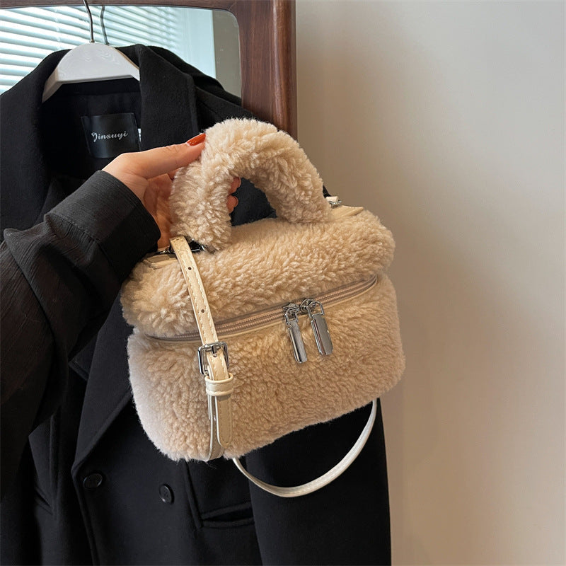 Lamb Wool Plush Women's Handbag