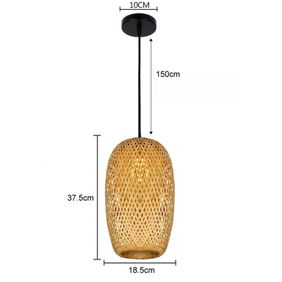 Bamboo Hanging Lamp | Trendy Boho Pendant Lamp for Cozy Ambiance