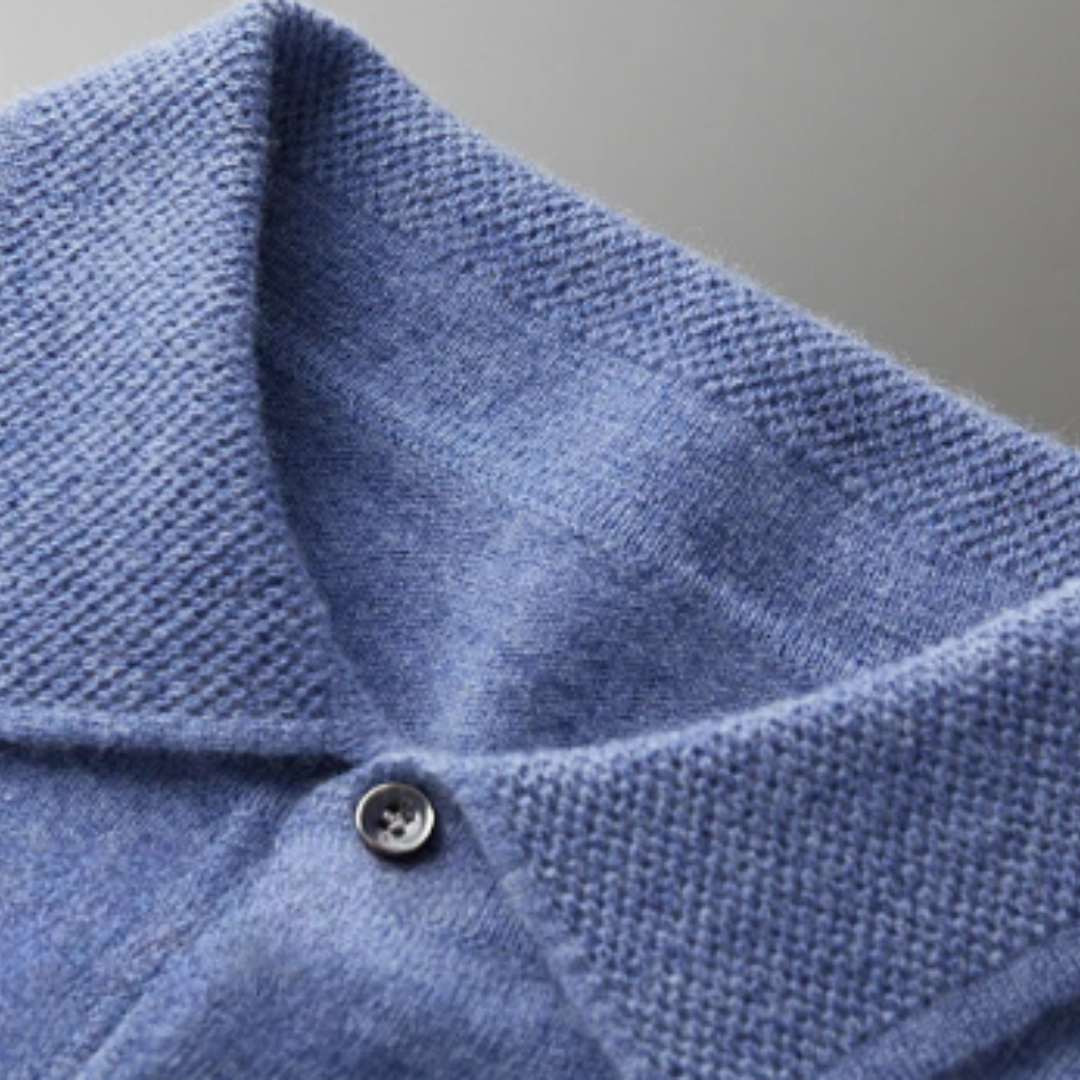 Milano™ | Men's Long-Sleeve Collared Sweater with Half-Button Closure