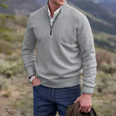 Dewitt Elegance Sweater | Cashmere Comfort with Half-Zip Closure