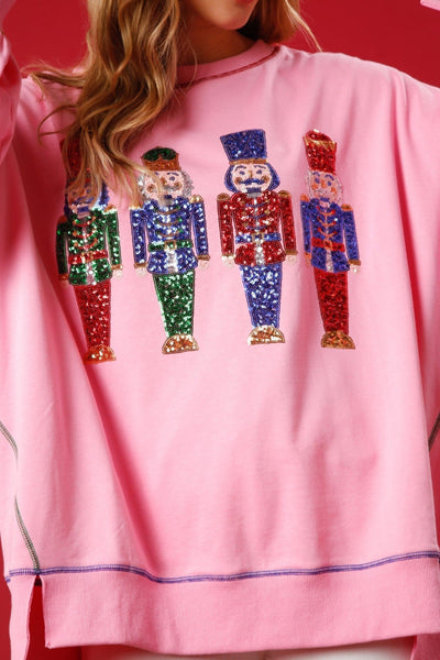 Sequin Nutcracker Sweatshirt | Festive & Cozy Holiday Fashion