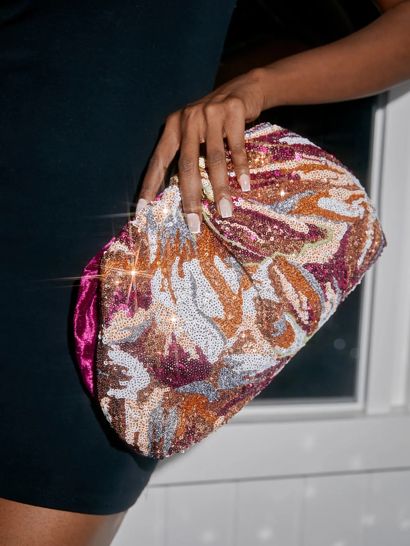 Rose Red Evening Clutch