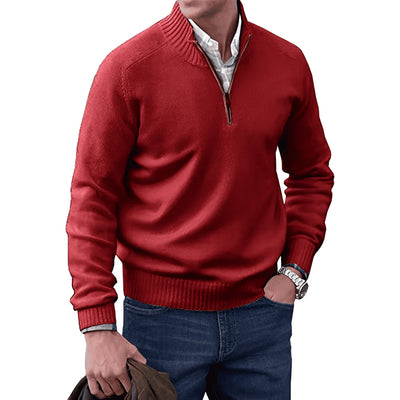 Dewitt Elegance Sweater | Cashmere Comfort with Half-Zip Closure