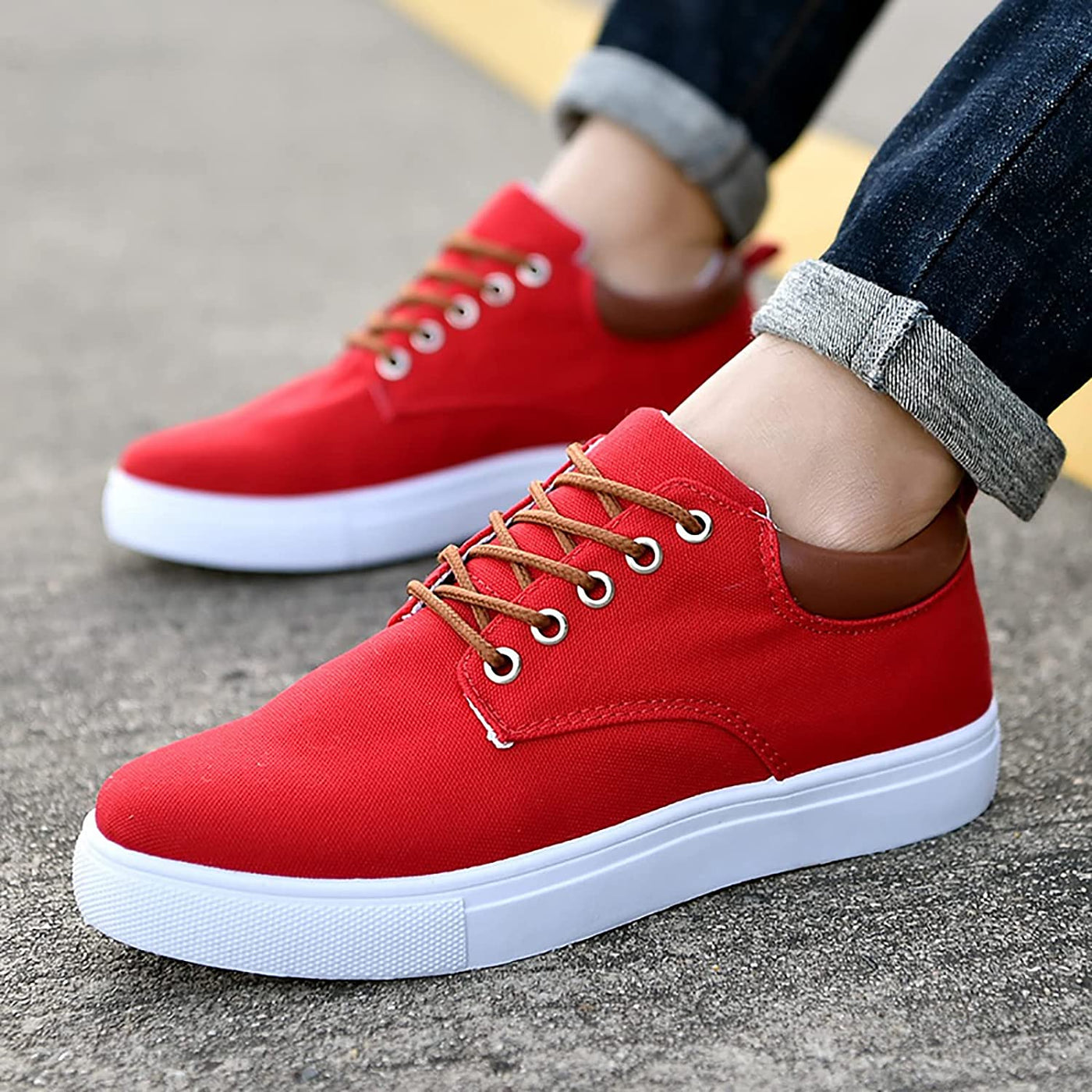 David™ Canvas Sneakers | Stylish Men's Sneakers with White Sole