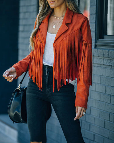 Rosy Western Fringe Jacket | Unique Details for a Bold, Standout Look