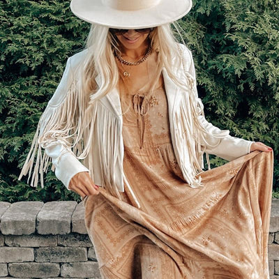 Rosy Western Fringe Jacket | Unique Details for a Bold, Standout Look