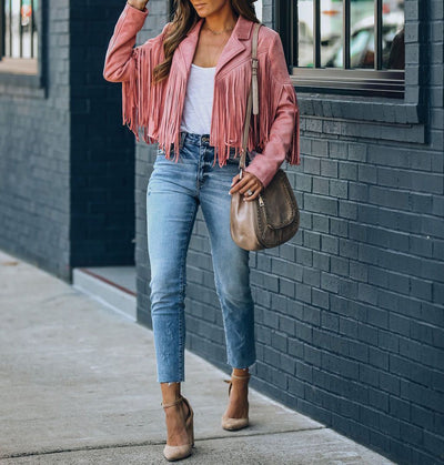 Rosy Western Fringe Jacket | Unique Details for a Bold, Standout Look