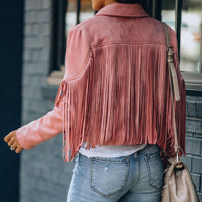 Rosy Western Fringe Jacket | Unique Details for a Bold, Standout Look