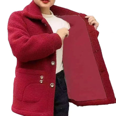 Cozy Fleece Jacket with Storage Pockets – Women's Warm Outdoor Jacket