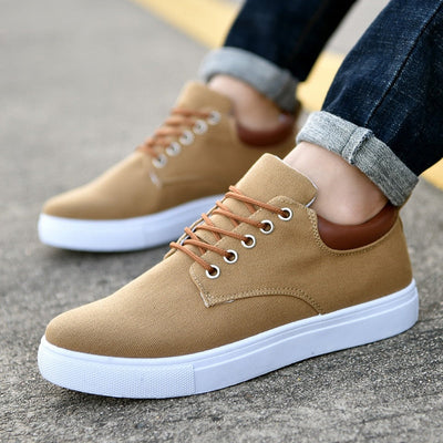 David™ Canvas Sneakers | Stylish Men's Sneakers with White Sole