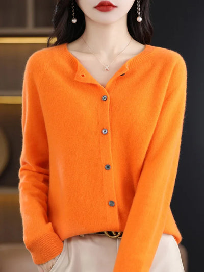 Women’s Wool Cardigan with Button Closure