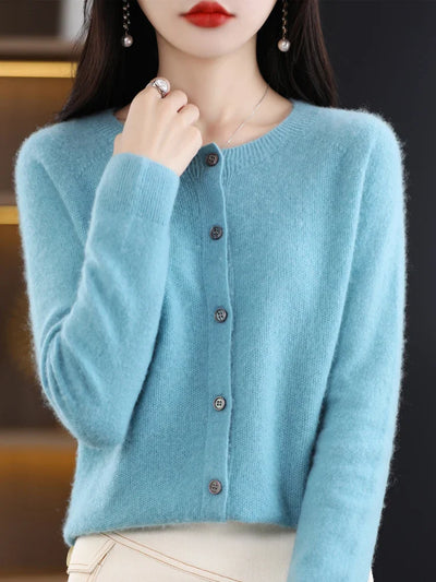 Women’s Wool Cardigan with Button Closure