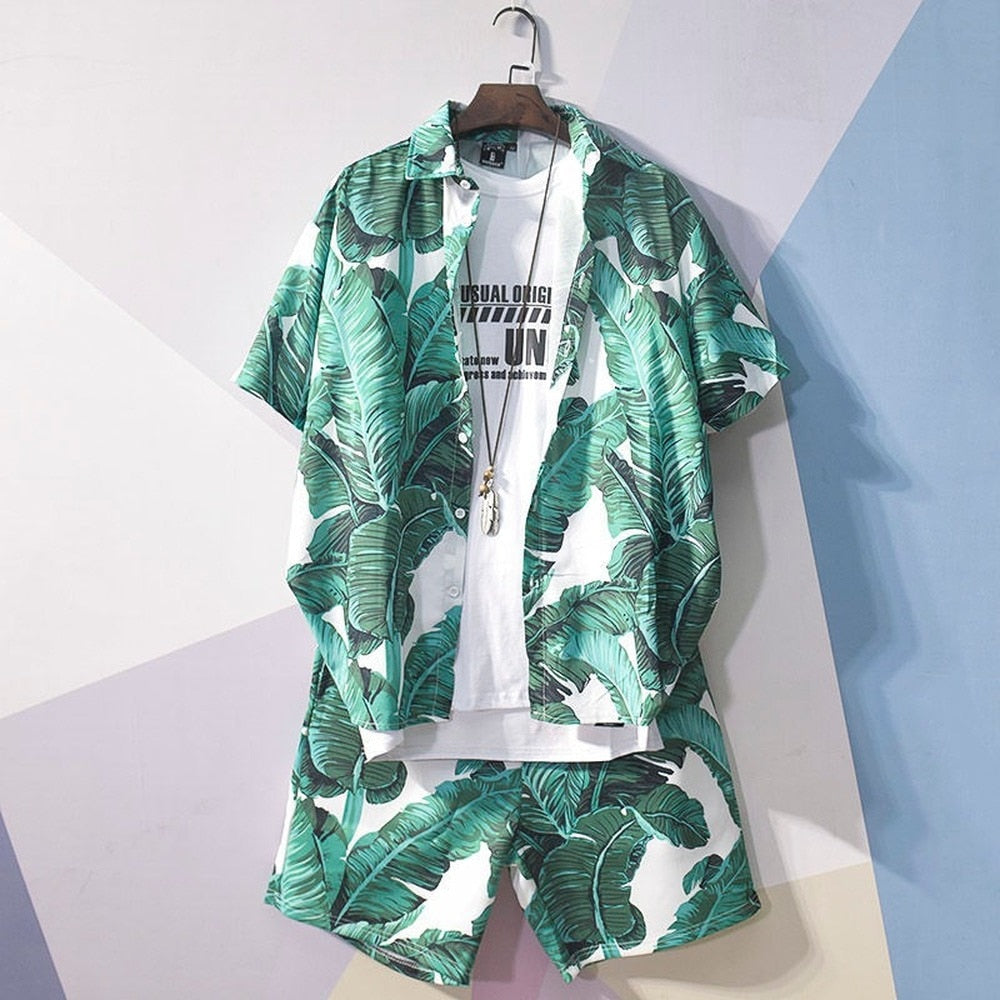 Kris Men's Casual Shirt and Shorts Set | Stylish Printed Summer Combo