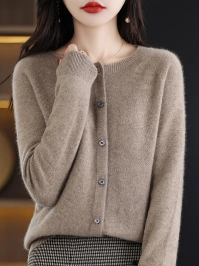 Women’s Wool Cardigan with Button Closure