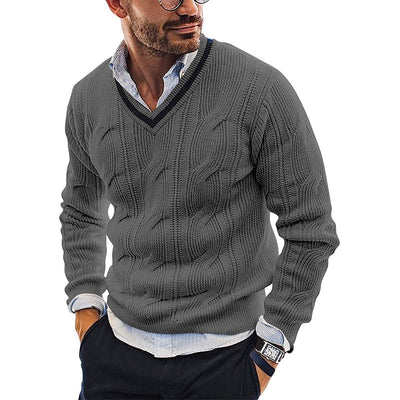 Ian Sweater | Warm & Stylish V-Neck Slim Fit Sweater for Men