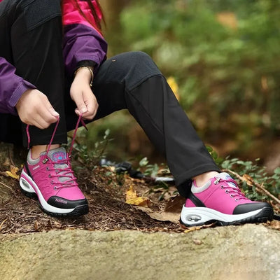 Women's Hiking Shoes with Raised Sole – Waterproof and Breathable Outdoor Footwear