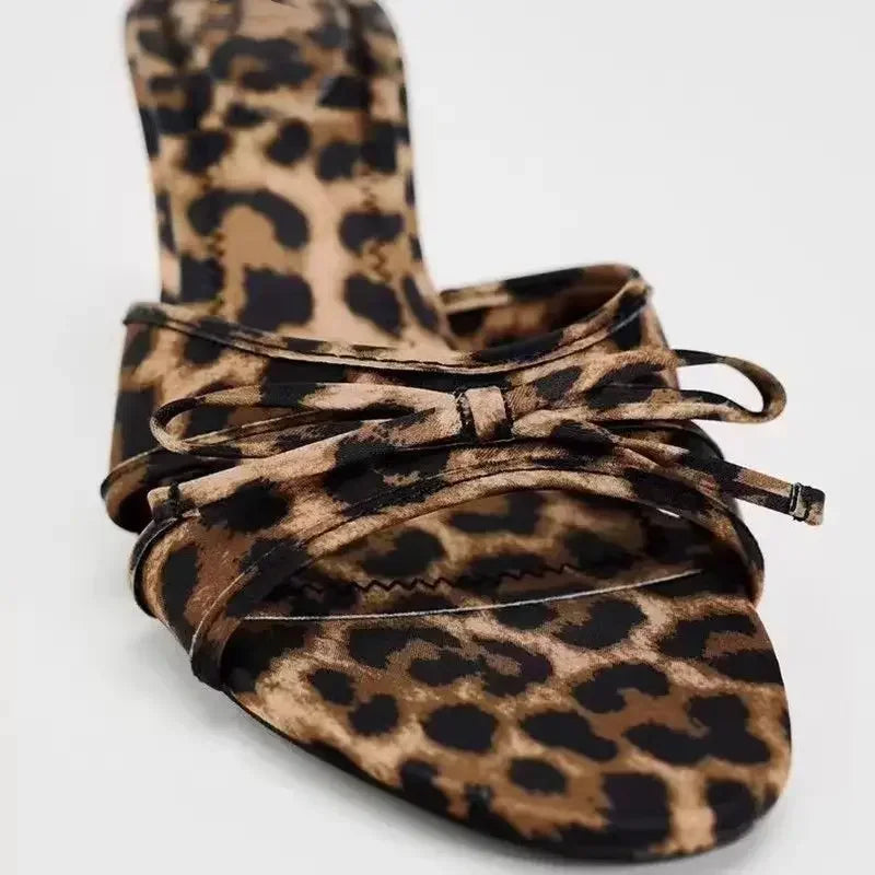 Leopard Print High Heels – Stylish Animal Print Sandals for Women