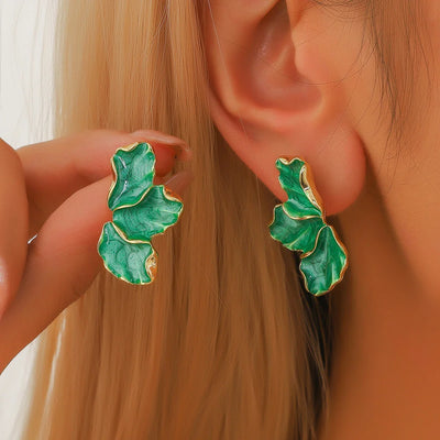 Maple Leaf Earrings – Elegant and Colorful Petal Earrings for Women