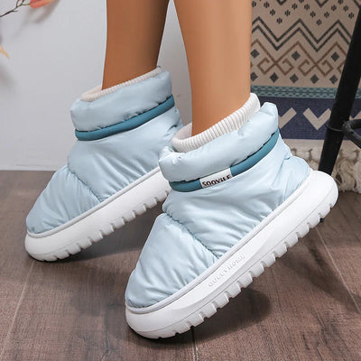 Women's Warm Lined Winter Slippers with High Shaft - Comfortable House Shoes