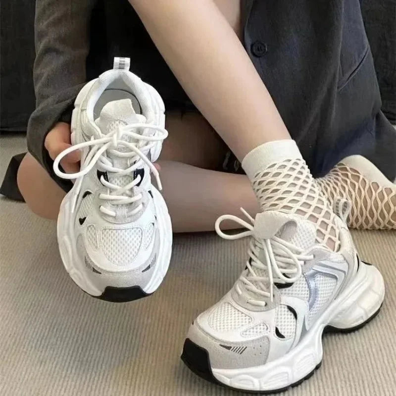 Women's Chunky Platform Sneakers – Trendy and Comfortable