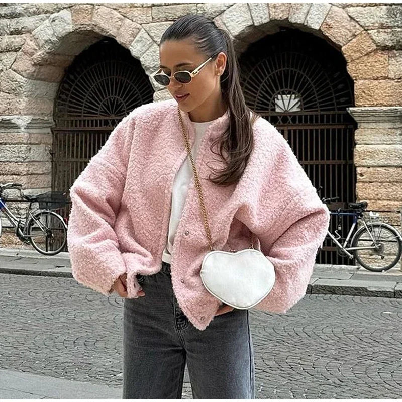 Luxury Fluffy Faux Fur Jacket for Women