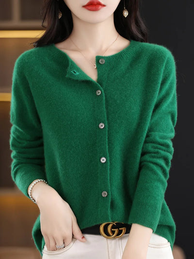 Women’s Wool Cardigan with Button Closure