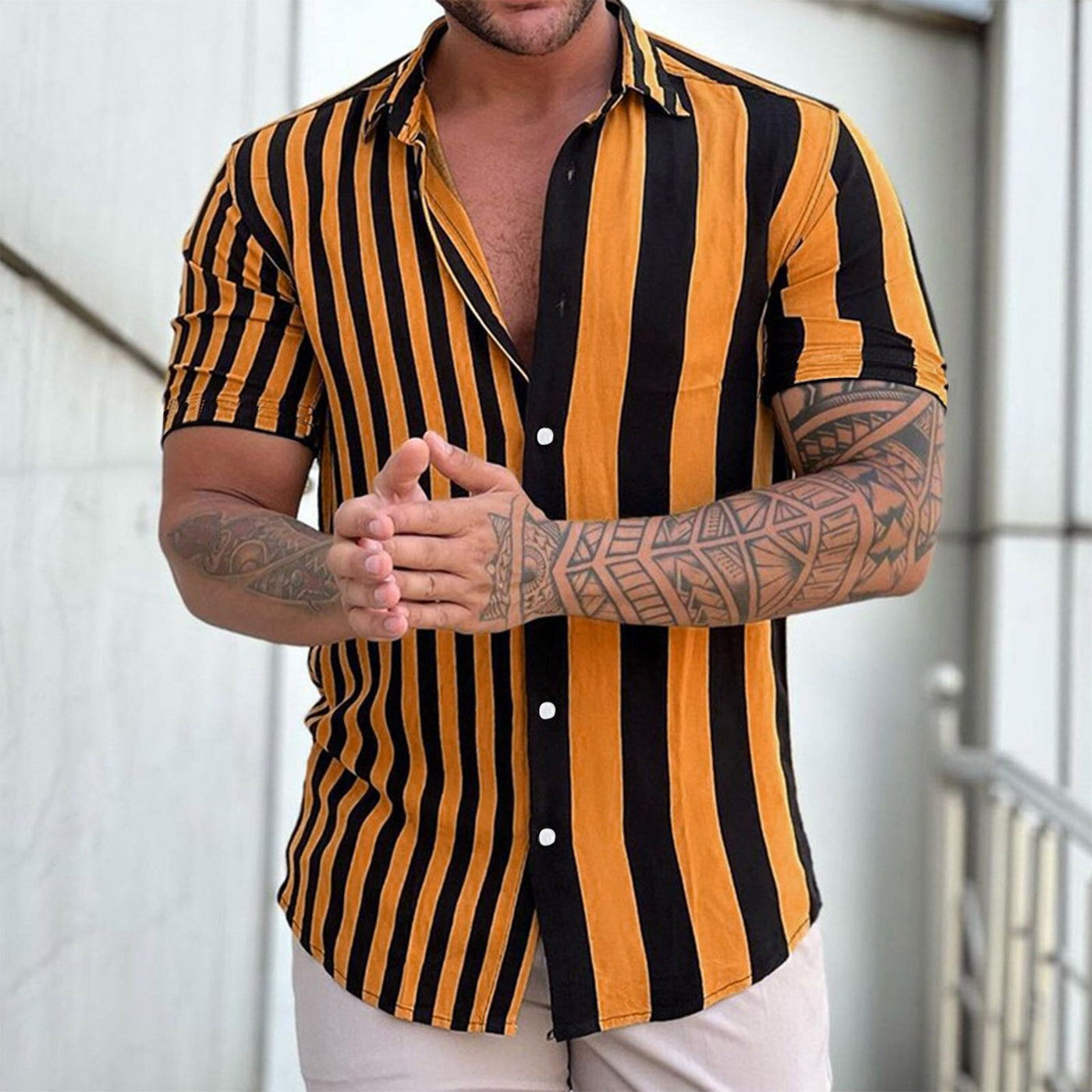 Zane Striped Shirt | Sleek, Fitted Look with Bold Stripes