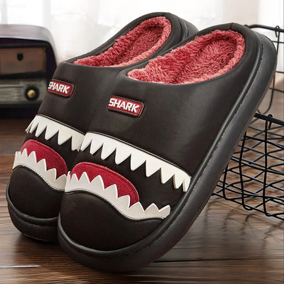 Shark Men's Indoor Slippers | Cozy Slip-On Shark Design