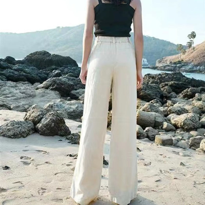 Diana Linen Pants | A Classic Wide-Leg Style