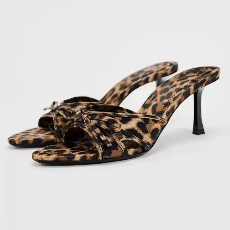 Leopard Print High Heels – Stylish Animal Print Sandals for Women