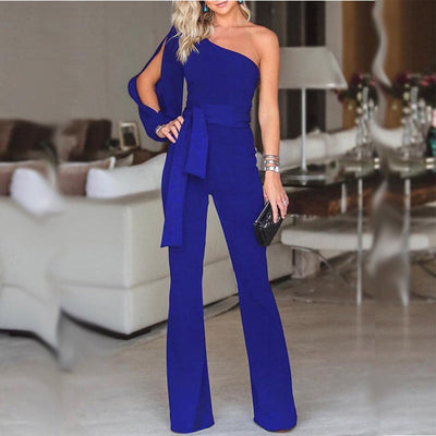 Maud One-Shoulder Jumpsuit | Elegant Flared Pants for Every Occasion