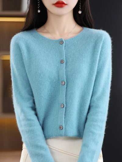 Women’s Wool Cardigan with Button Closure