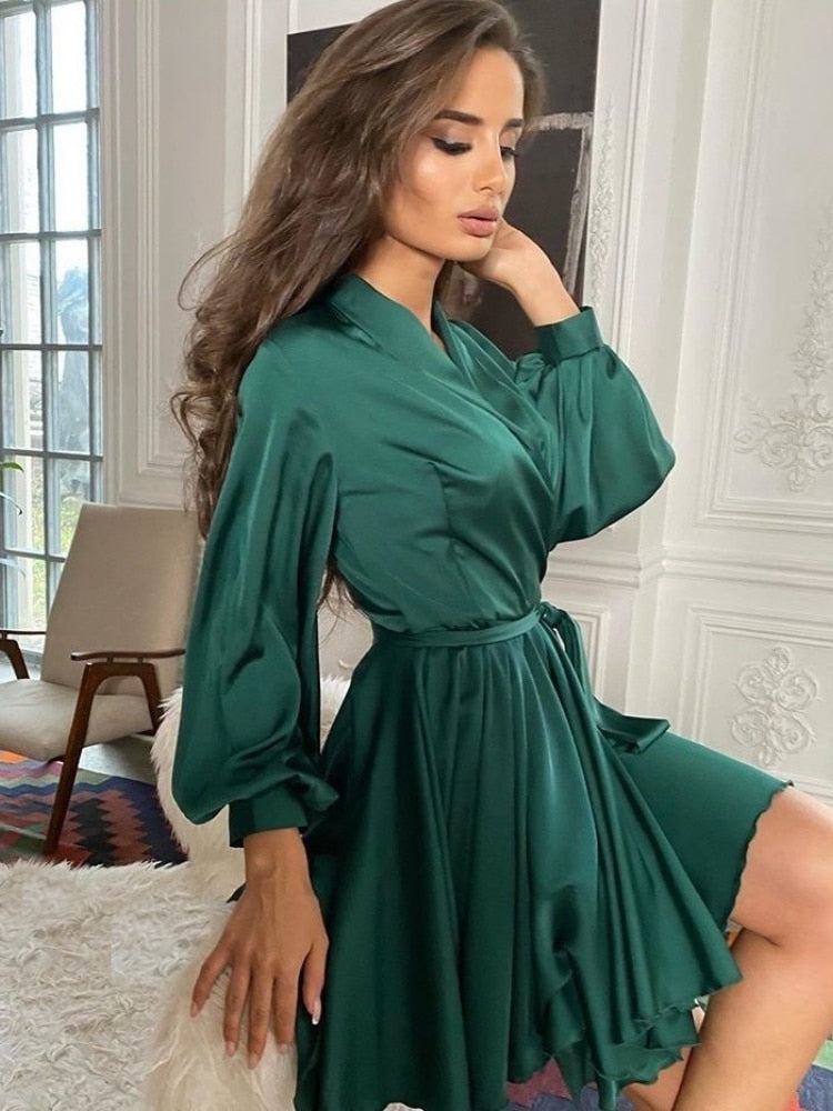 Sascha Satin Dress | An Elegant Women's Dress for Chic Occasions