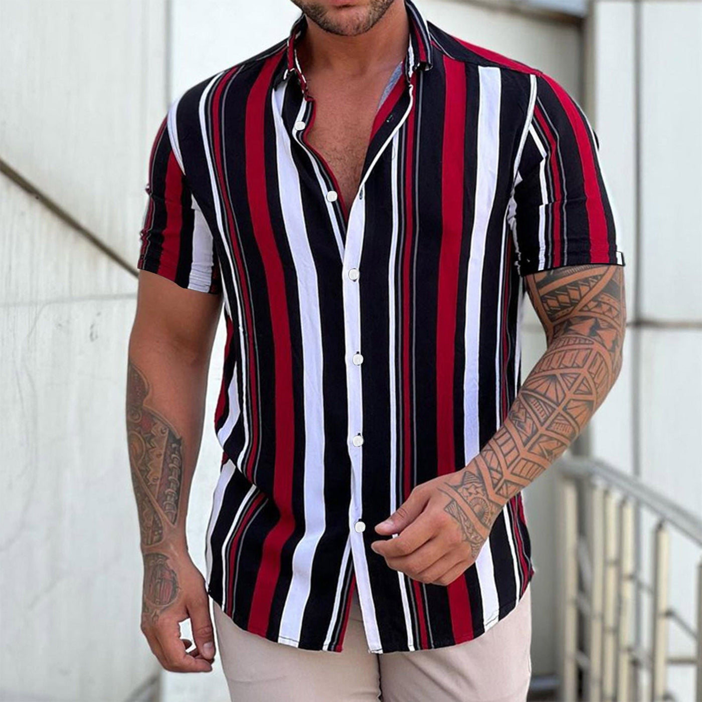 Zane Striped Shirt | Sleek, Fitted Look with Bold Stripes