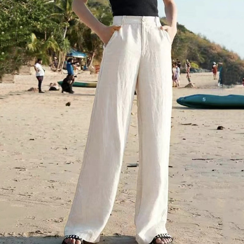 Diana Linen Pants | A Classic Wide-Leg Style