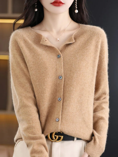 Women’s Wool Cardigan with Button Closure