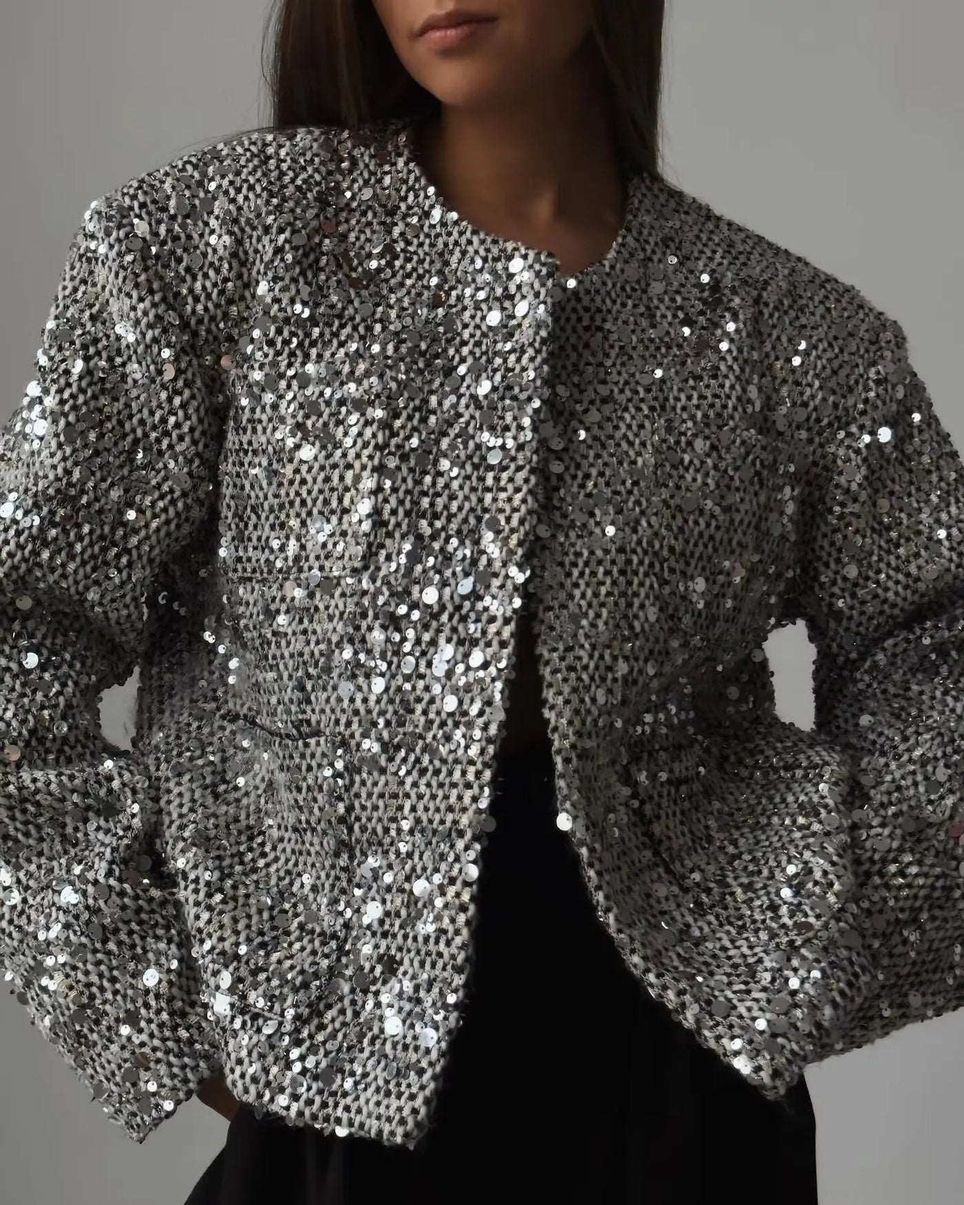 Georgia Glamorous Sequin Jacket – Sparkle with Style and Confidence