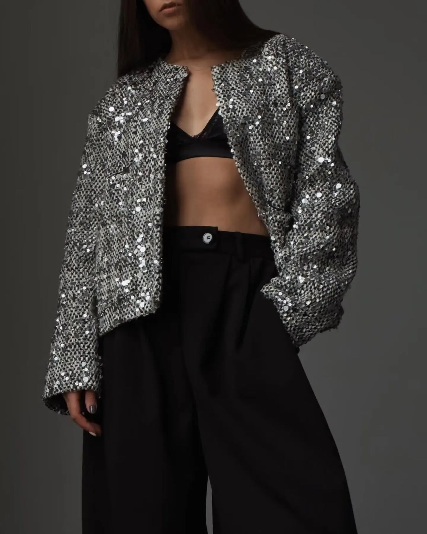 Georgia Glamorous Sequin Jacket – Sparkle with Style and Confidence