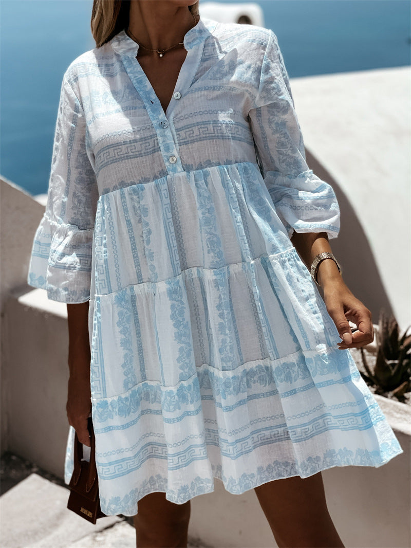 Inna Ibiza Ruffle Dress | Airy Boho Style with a Relaxed Fit