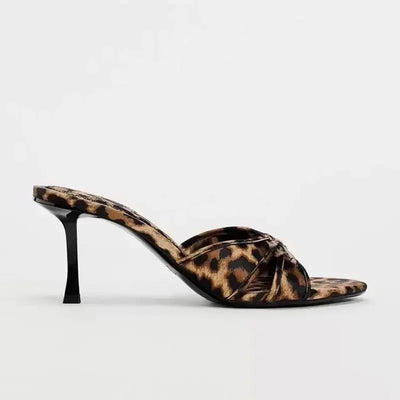 Leopard Print High Heels – Stylish Animal Print Sandals for Women