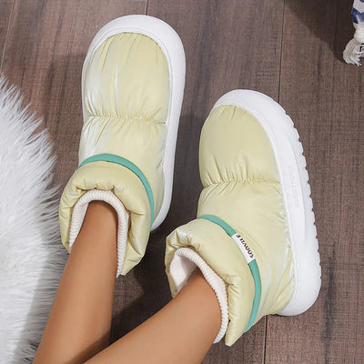 Women's Warm Lined Winter Slippers with High Shaft - Comfortable House Shoes