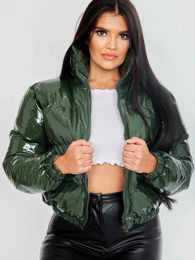 Pia Puffer Jacket | Stylish Cropped Bomber Jacket for Winter Warmth