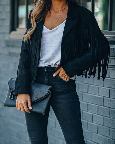 Rosy Western Fringe Jacket | Unique Details for a Bold, Standout Look