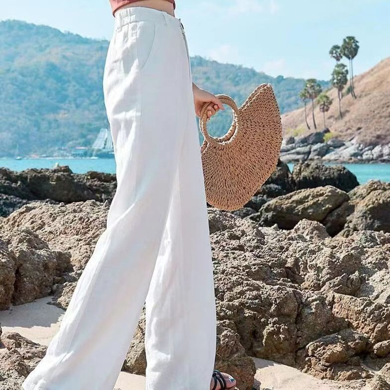 Diana Linen Pants | A Classic Wide-Leg Style