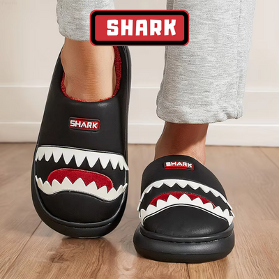 Shark Men's Indoor Slippers | Cozy Slip-On Shark Design