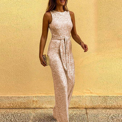 RachelJumpsuit™ | Glittery Sleeveless Women's Jumpsuit for Special Occasions