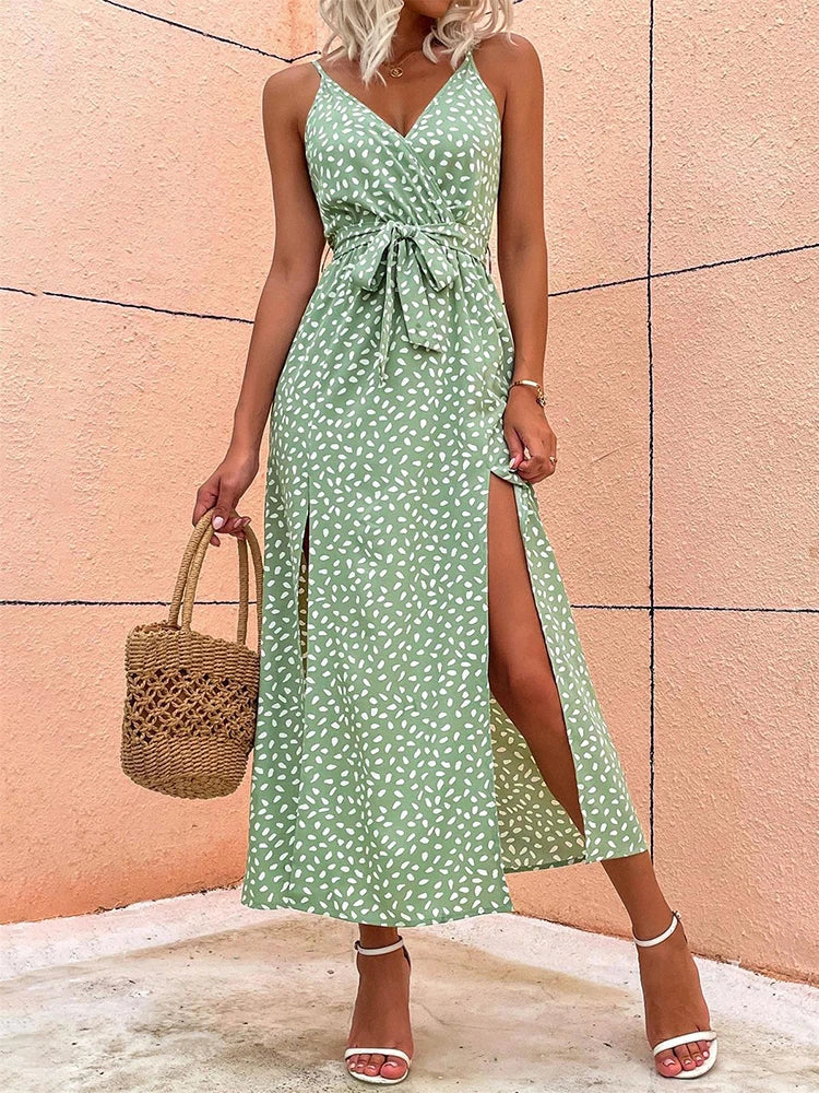 Summer Midi Dress with Floral Print